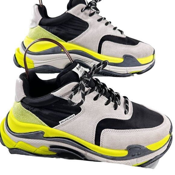 Balenciaga Chunky Sneaker Men V2 Gomma Tess Triple S Nylon Athletic Shoes 10 - Picture 1 of 16